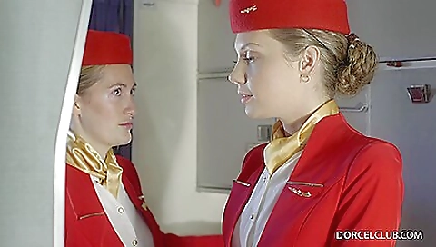 A caring stewardess