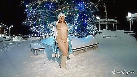 Oxana Shy - Public Flashing In Winter Park And Motel Naughtiness - Teaser